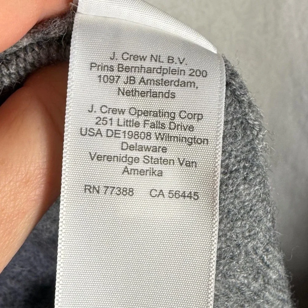 J.Crew Mens Merino Wool Alpaca V-Neck Sweater Gray CE717 Size L NWT Snag